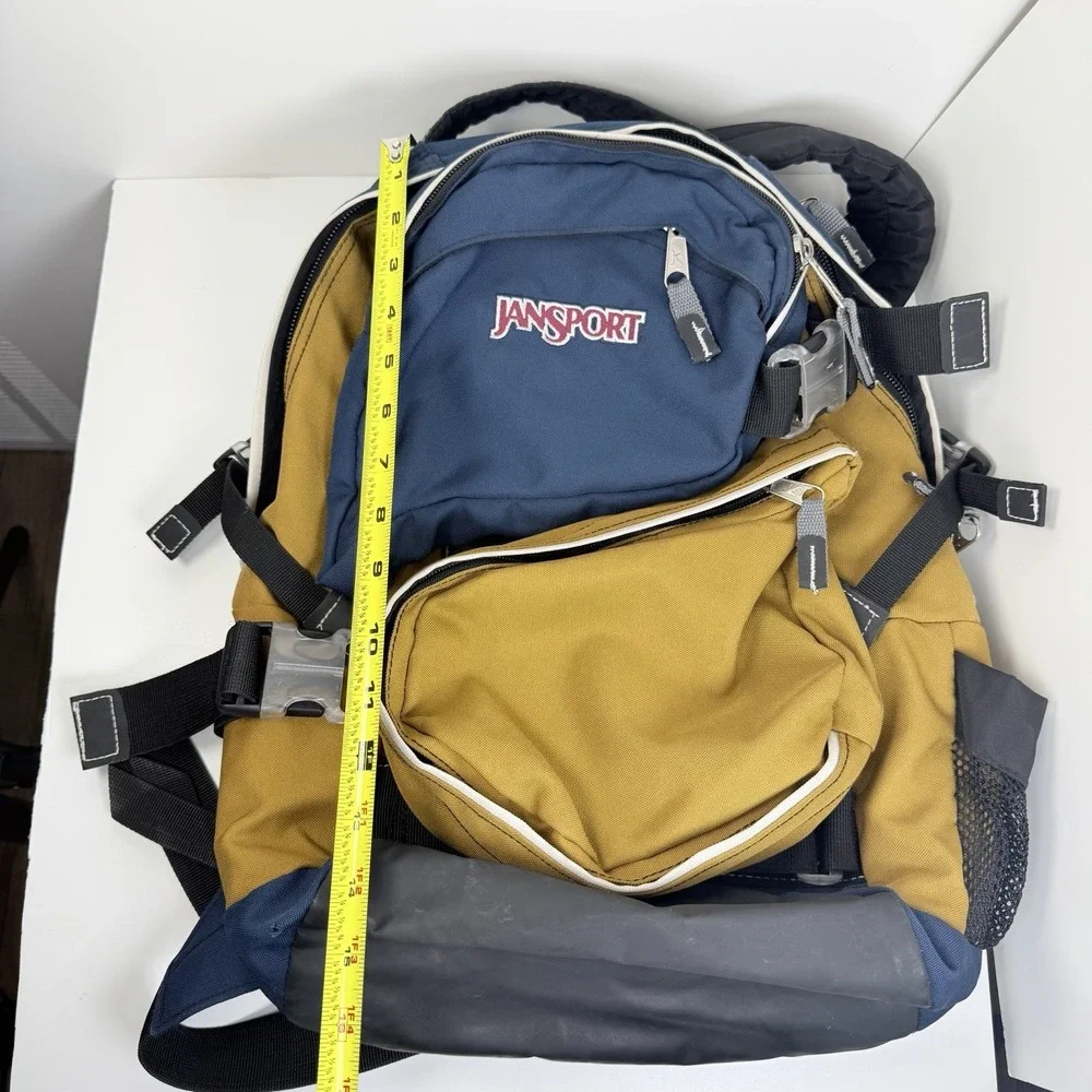 VTG Y2K JanSport Backpack Travel Camping Hiking Outdoors Day Pack 2 Swing Outs